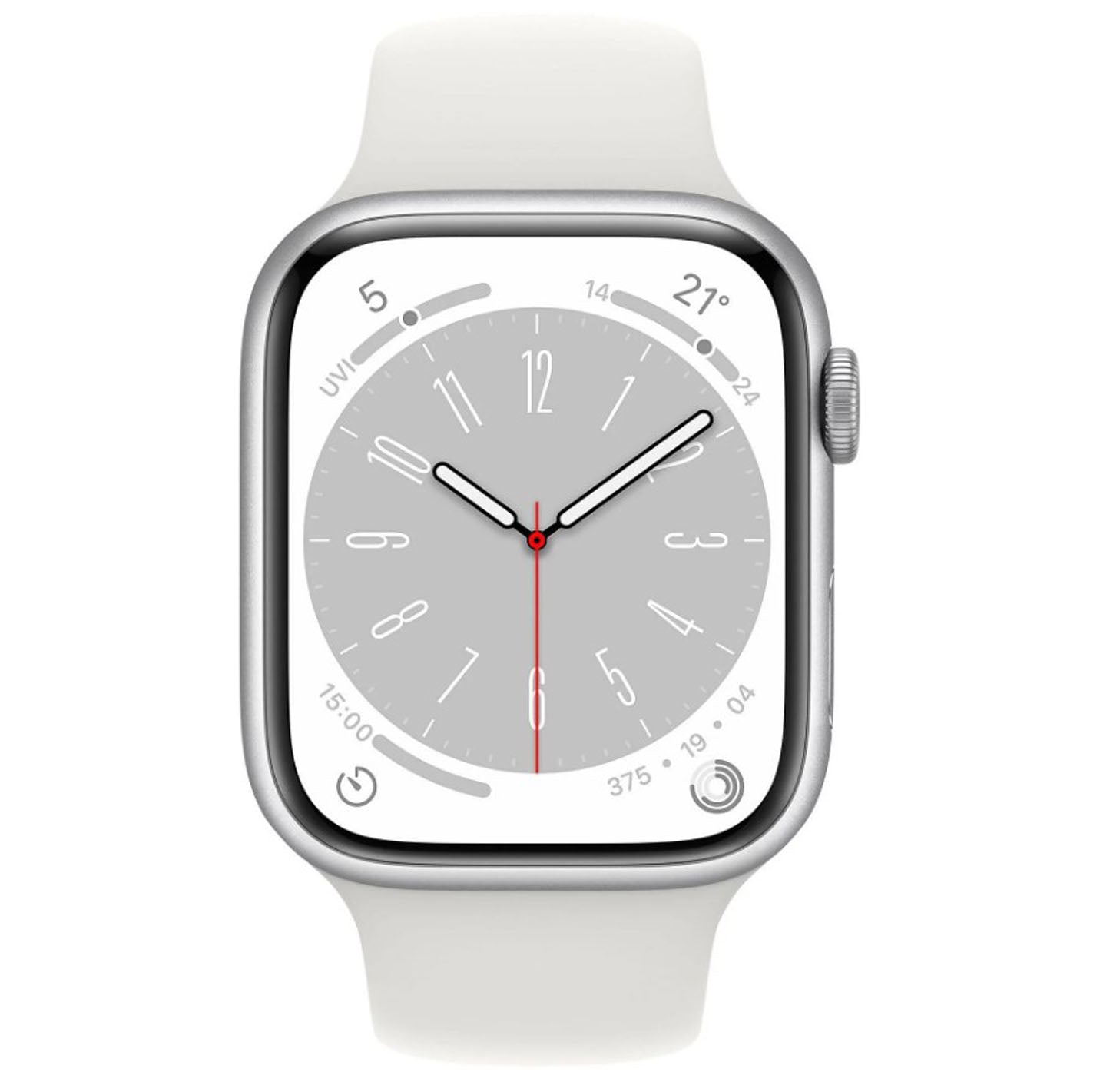 Apple Watch Series 8 45mm Sillver gut Refurbished Inkl. orig. Ladekabel