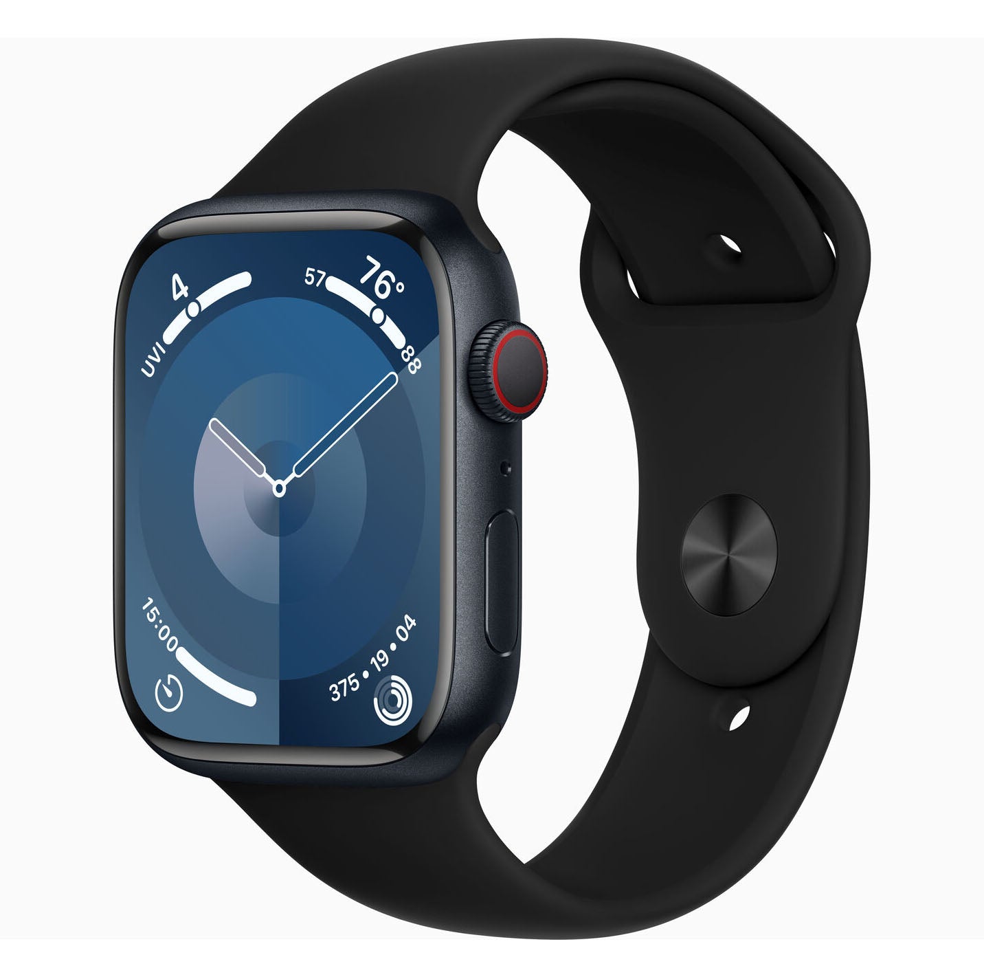 Apple Watch Series 9 45mm Midnight Black gut Refurbished Inkl. orig. Ladekabel