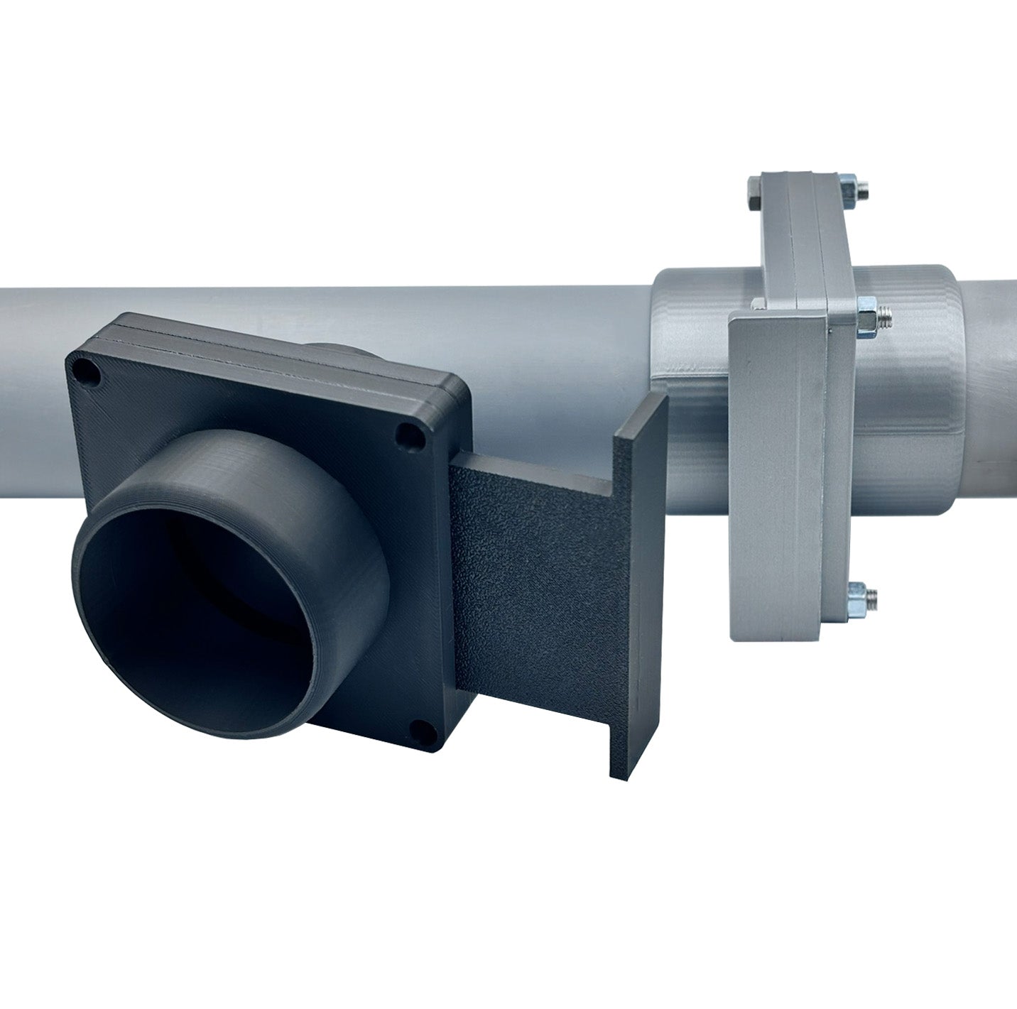 Blastgate Sperrschieber Absauganlage DN40 50 75 HT Rohr Werkstatt Magnet
