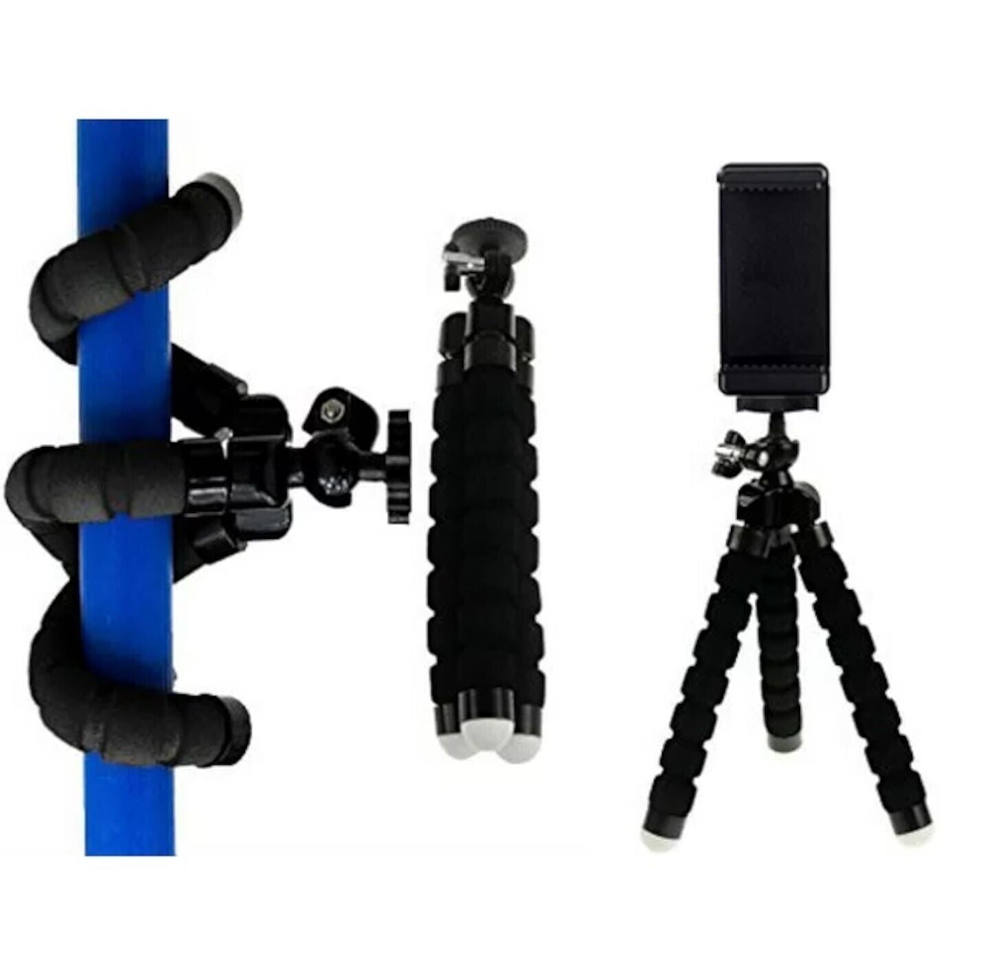 Handy Tablet Halterung Stativ Selfie Stick flexibel Bluetooth Dreibein Klemmen