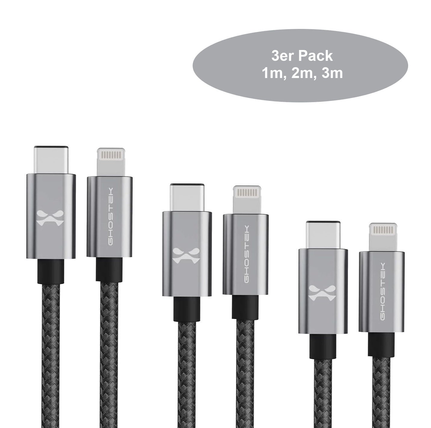 Schnell Ladekabel für iPhone 20W MFI Datenkabel 1m 2m 3m 2,4A 14 13 iPad USB