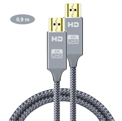 HDMI Kabel 4K UHD High-Speed HDMI 2.0 vergoldete Stecker Ethernet 0,9m 2m