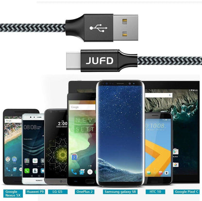 USB C Schnell Ladekabel Datenkabel Kabel 0,5m 1m 2m 3m Samsung Handy Tablet JUFD