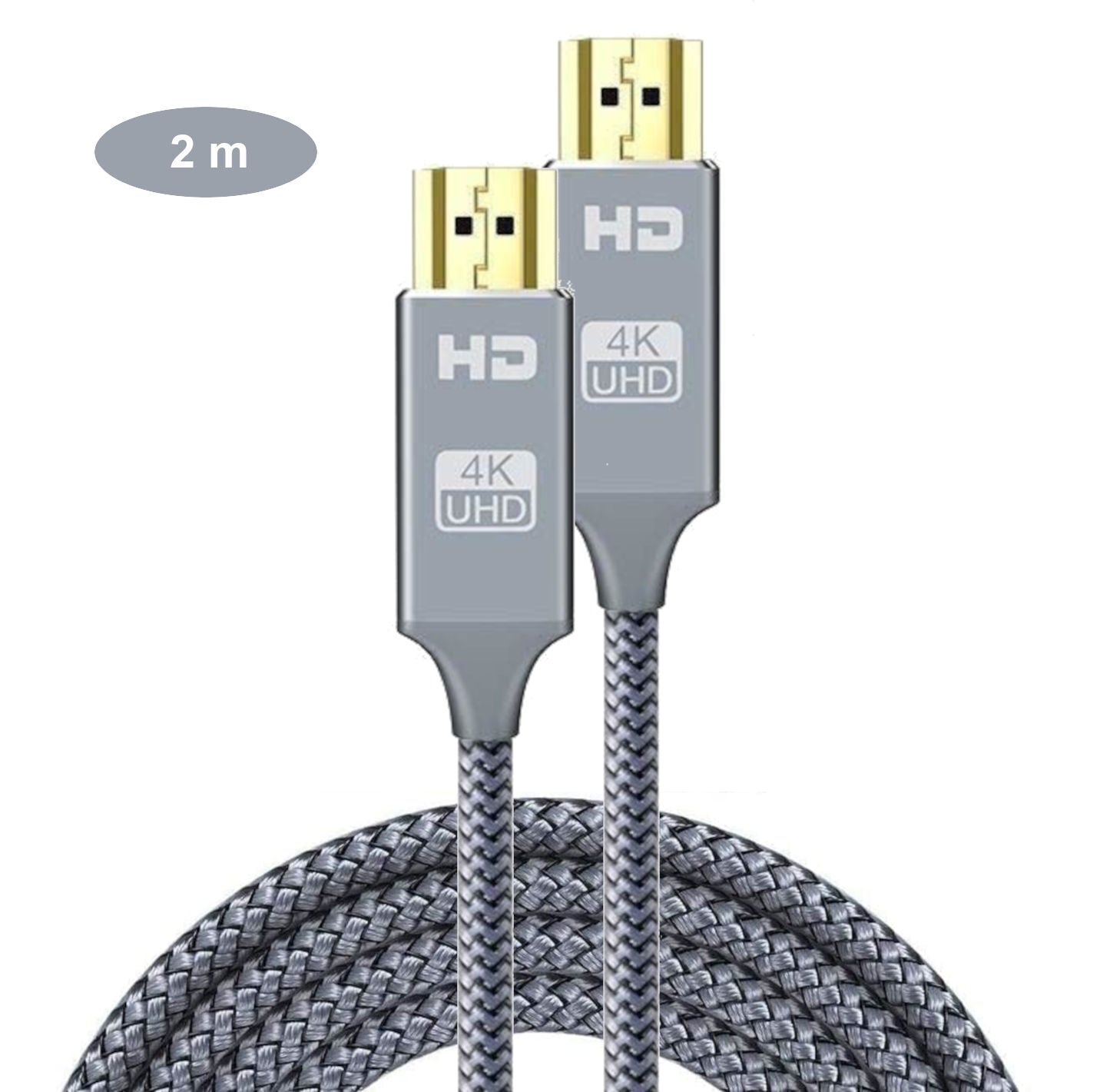 HDMI Kabel 4K UHD High-Speed HDMI 2.0 vergoldete Stecker Ethernet 0,9m 2m