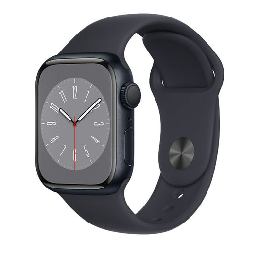 Apple Watch Series 8 41mm Midnight Black gut Refurbished orig. Ladekabel Armband