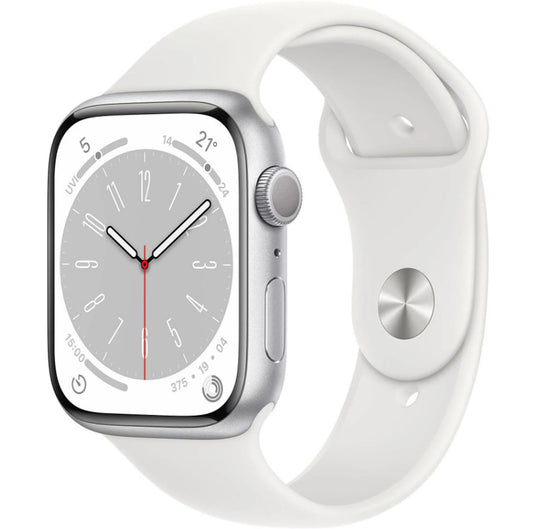 Apple Watch Series 8 45mm Sillver gut Refurbished Inkl. orig. Ladekabel
