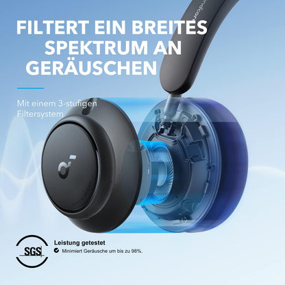 Bluetooth Kopfhörer Over Ear Soundcore by Anker Space Q45 kabellos Sport 50 Std.