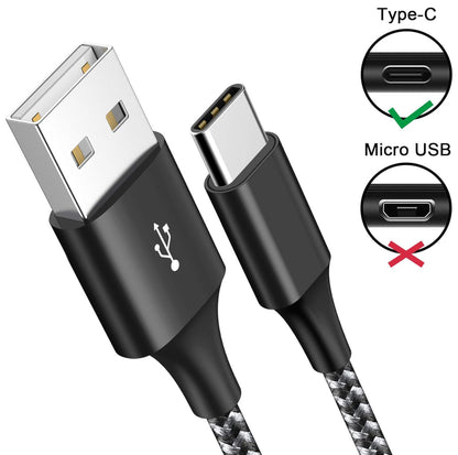 USB C Schnell Ladekabel Datenkabel Kabel 0,5m 1m 2m 3m Samsung Handy Tablet JUFD