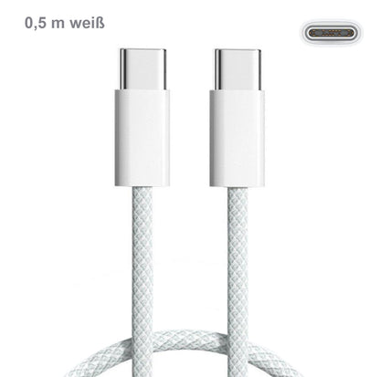 USB C auf USB C Ladekabel 60W 0,5m 1m 2m Ladegerät 35W für iPhone 15 16 Samsung