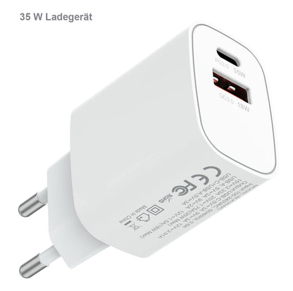 USB C auf USB C Ladekabel 60W 0,5m 1m 2m Ladegerät 35W für iPhone 15 16 Samsung