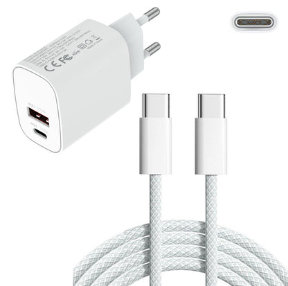 USB C auf USB C Ladekabel 60W 0,5m 1m 2m Ladegerät 35W für iPhone 15 16 Samsung