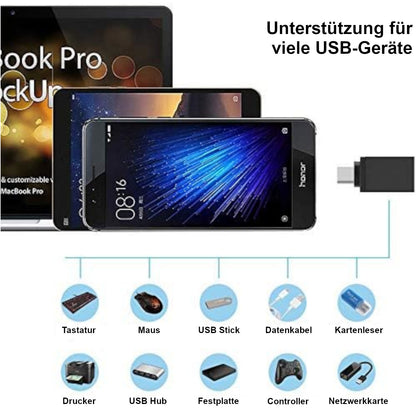 USB Adapter Konverter USB C USB A Micro USB für iPhone 15 Samsung Xiaomi Huawei