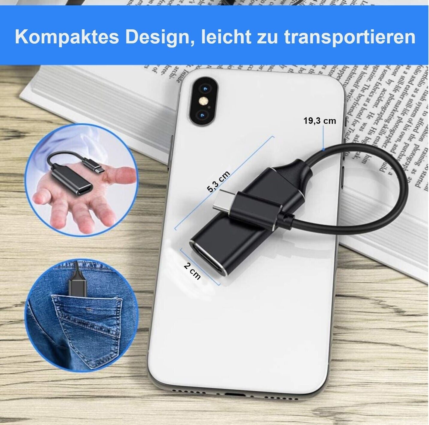 USB-C zu HDMI-Adapter 4K UDH Typ C auf HDMI Huawei Samsung Galaxy MacBook