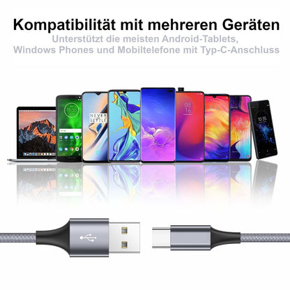 USB C Schnellladekabel 3A Datenkabel 0,3m 1m 2m 3m Samsung Huawei Xiaomi Handy